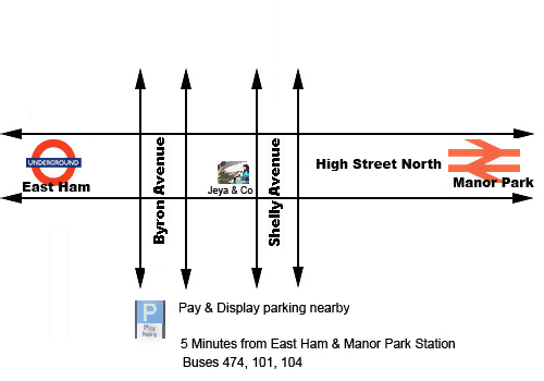 The office is situated about five minutes from East Ham & Manor Park Station.Many of the surrounding roads have metered car parking.